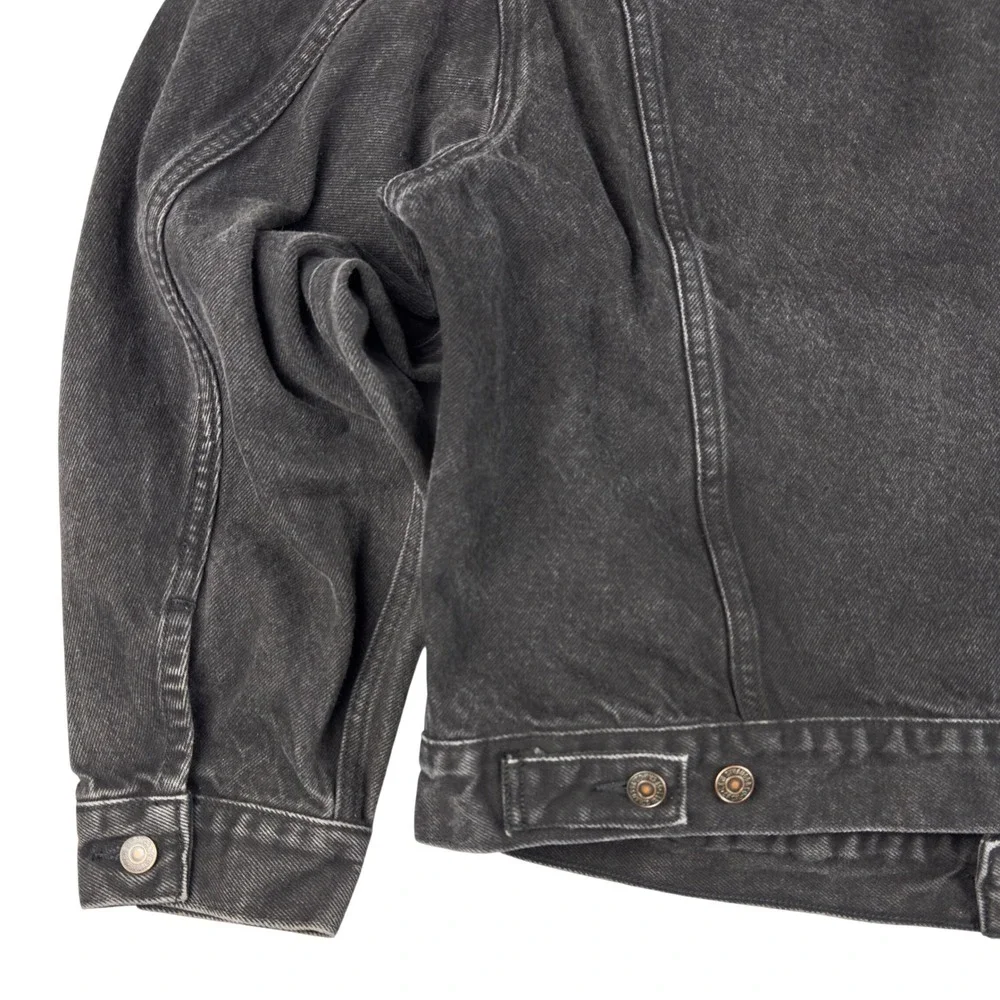 Vtg Levi's 70598 Trucker Jacket Men's XL Black Denim 90s Faded Wash‎